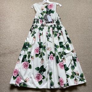 Dolce & Gabbana Girls Rose print dress size 9/10